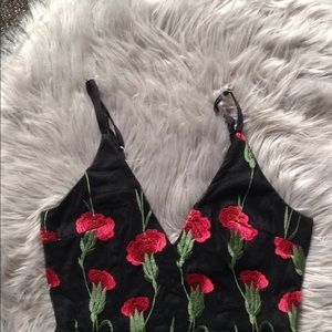 Rose-embroided Dress